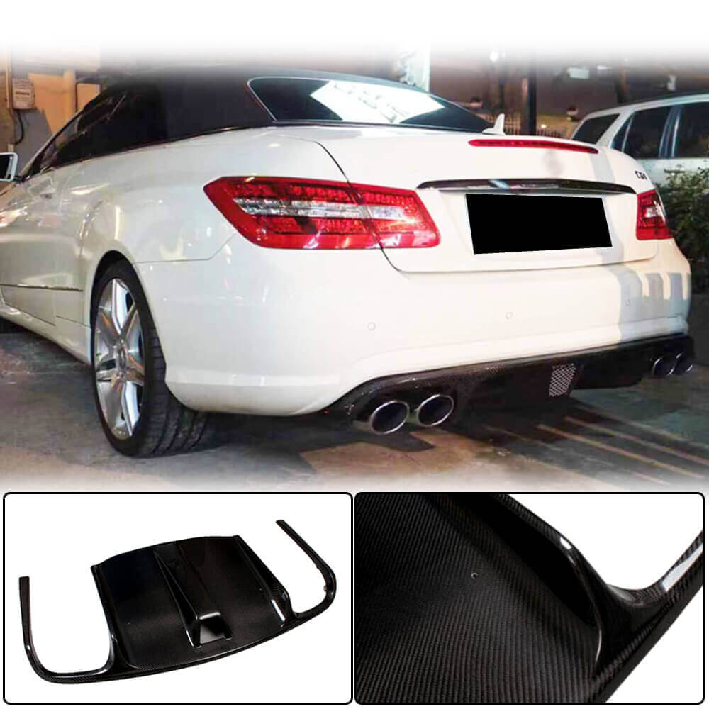 Rear bumper diffuser (for E63 AMG 2009-2013, Carbon) for Mercedes E-class coupe C207 2010-2017 - image 1
