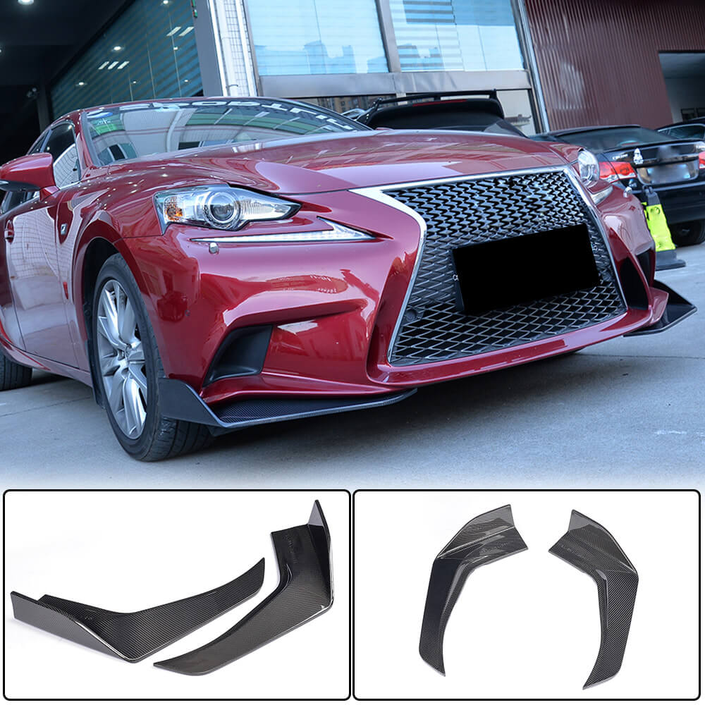 Front Bumper Flap Covers (for F-Sport 2013-2016, Carbon) for Lexus IS 2013- - image 1
