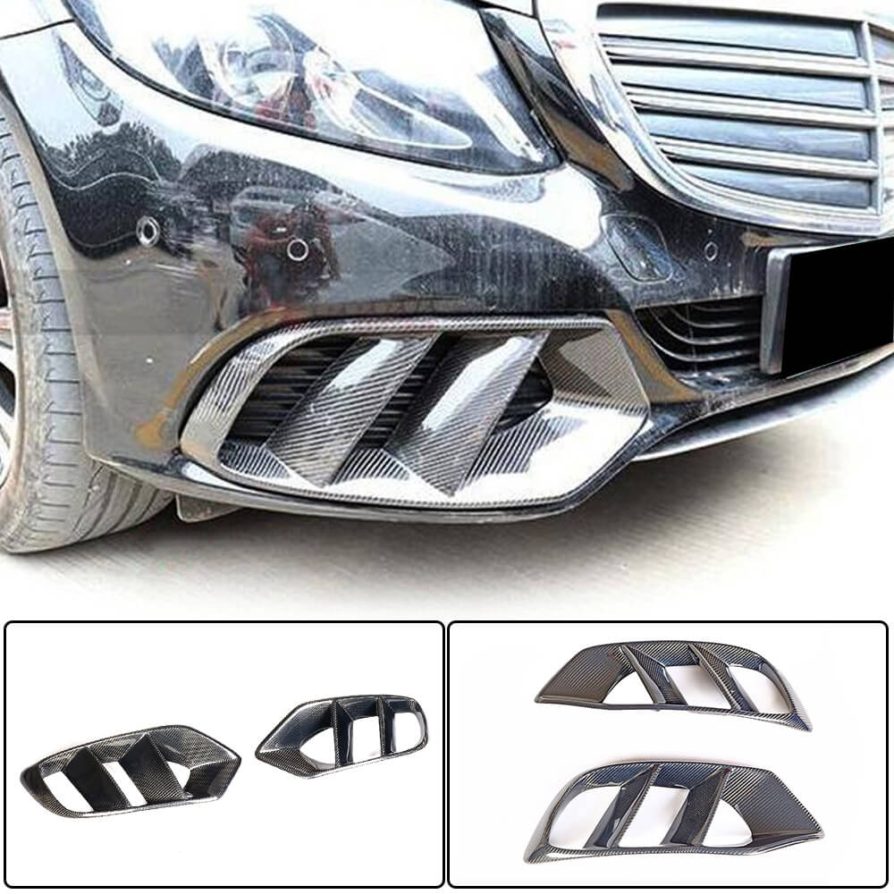 Covers for fog lights (for SD Base 2015-2019, Carbon) for Mercedes C-class W205 2014-2021 - image 1