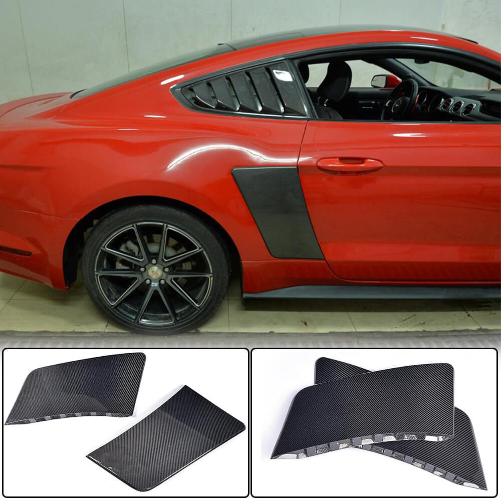 Rear Fender Covers (2015-2017, Carbon) for Ford Mustang 2015-2023 - image 1