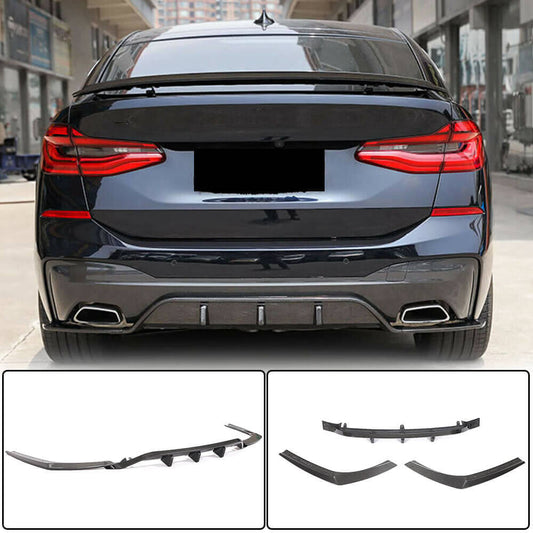 Rear Bumper Diffuser Carbon Fiber (2017-2020, M-Sport) for BMW 6 series G32 2017- - image 1