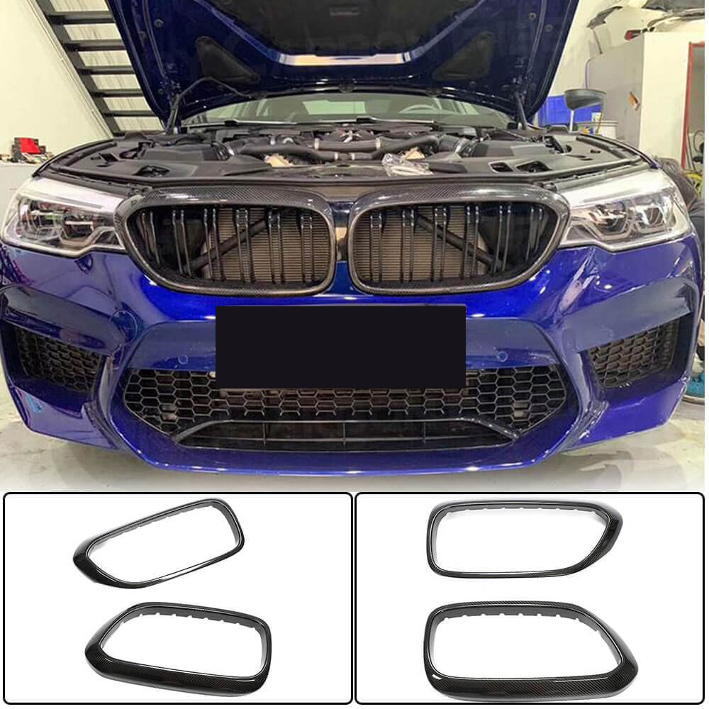 Grille outline (2017-2020, Carbon) for BMW 5 Series G30/31 2017-2023 - image 1