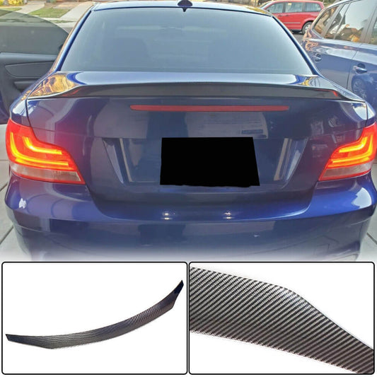 Rear Trunk Spoiler Carbon Fiber V1 (Coupe) for BMW 1 series E81/82/87/88 2004-2011 - image 1