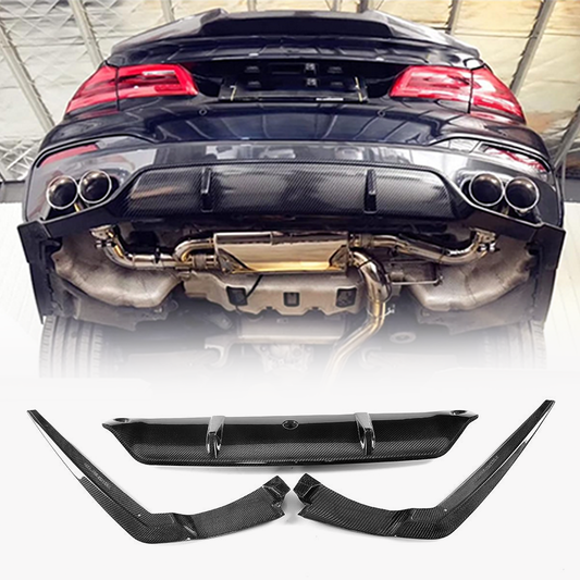 Rear Bumper Diffuser V6 (for M-Sport/M5 F90, Carbon) for BMW 5 Series G30/G31 2017-2023 - image 1