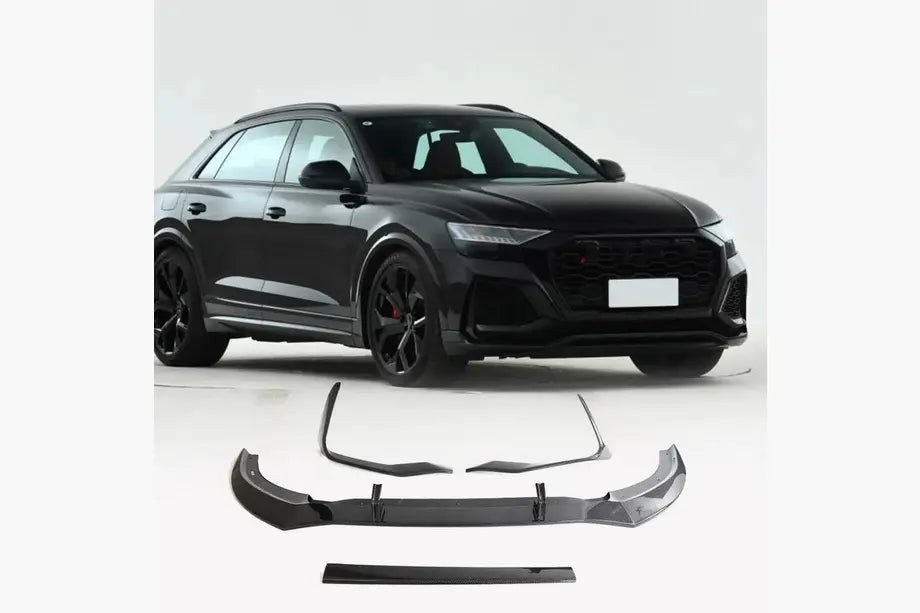 Front bumper lip (2021+, Carbon) for Audi Q8 2018- - image 1