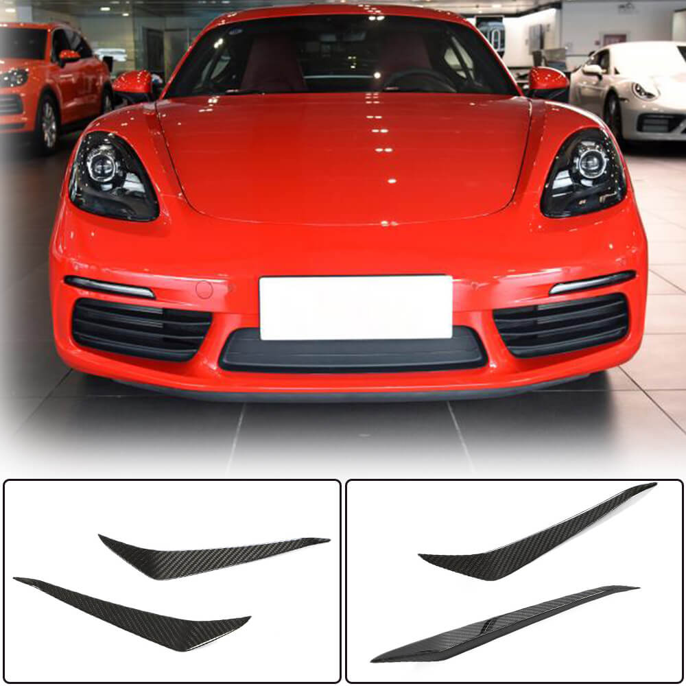 Front bumper lip (Carbon) for Porsche Boxster/Cayman 982 (718) 2016- - image 1