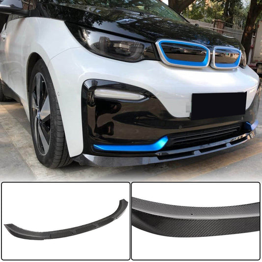 Front Bumper Lip Carbon Fiber V1 for BMW I3 2013-2022 - image 1