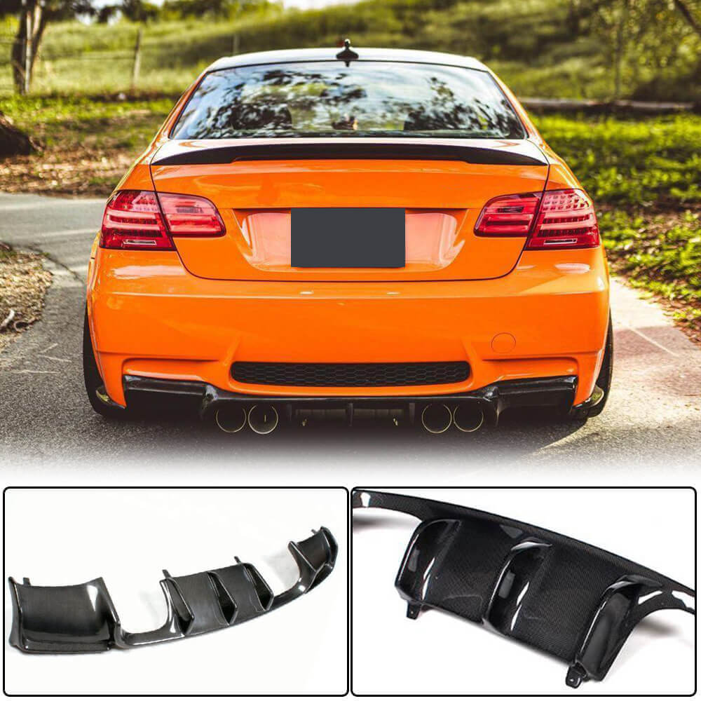 Rear Bumper Diffuser Carbon Fiber V4 (for E92/E93 M3) for BMW 3 series E-90/91/92/93 2005-2011 - image 1