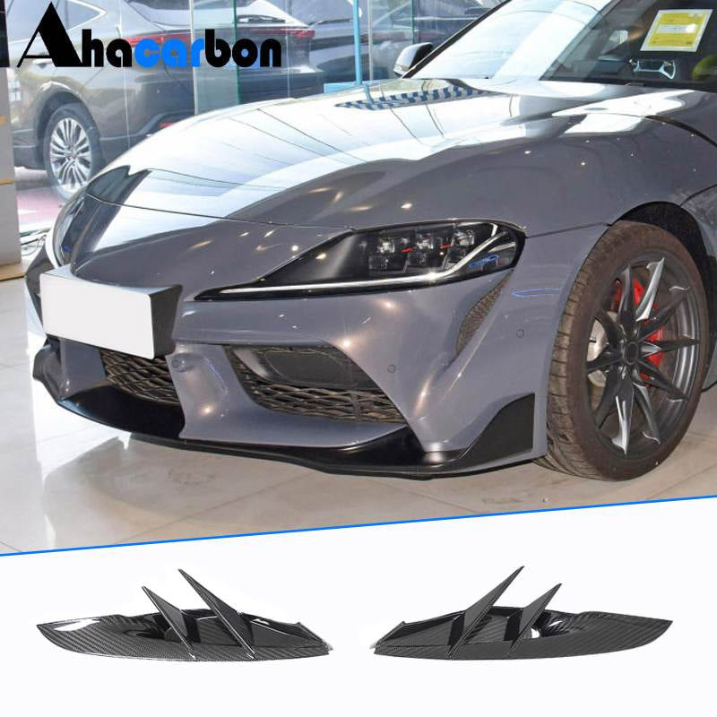 Covers on the front bumper (Carbon) for Toyota Supra 2019- - image 1