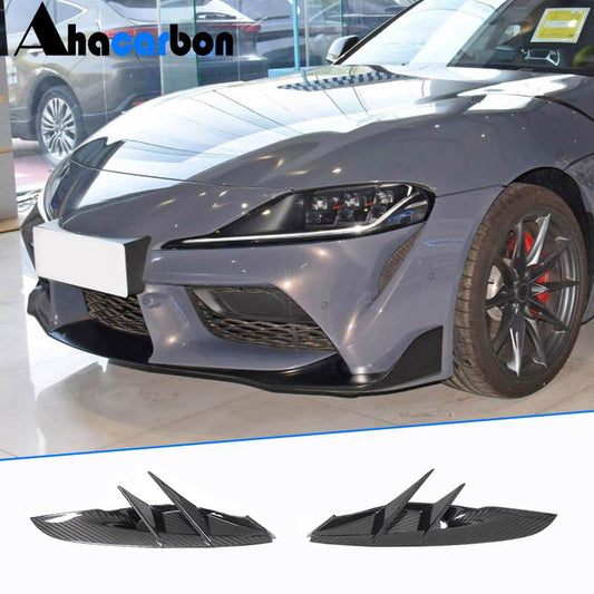Covers on the front bumper (Carbon) for Toyota Supra 2019- - image 1