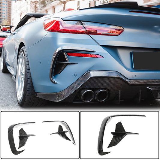 Rear Bumper Vents Dry Carbon Fiber (for M-Sport) for BMW 8 series G14/G15/G16 - image 1