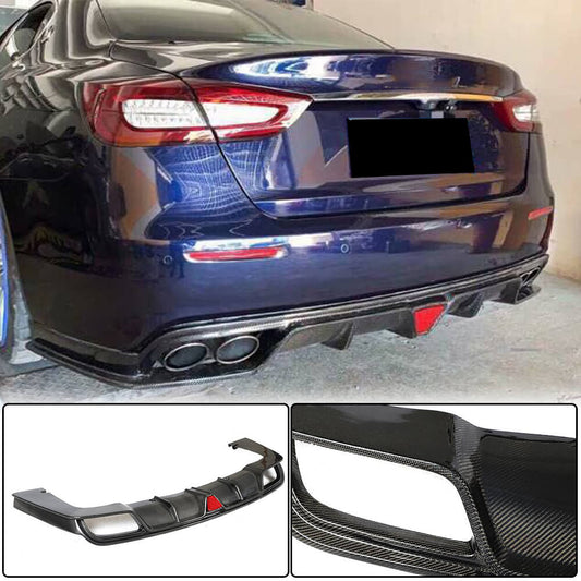 Rear Bumper Diffuser V1 for S/S Q4 2017-2020 Carbon for Maserati Quattroporte 2013-2023 - image 1