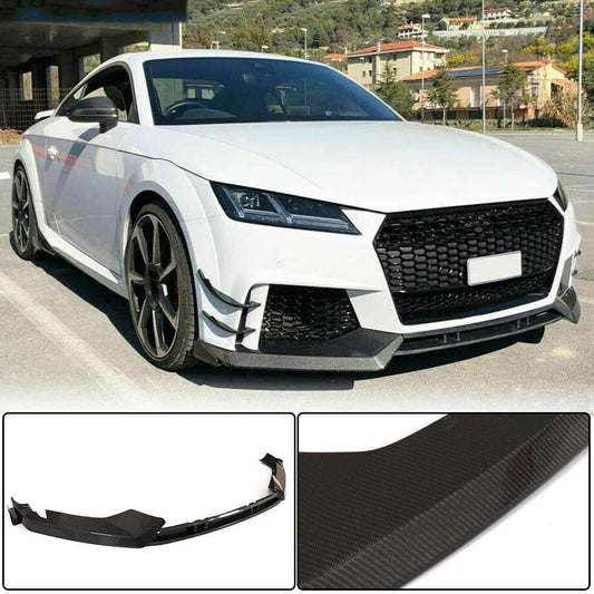 Front Bumper Lip Spoiler (for RS, 2016-2019, Carbon) for Audi ТТ 2014-2023 - image 1