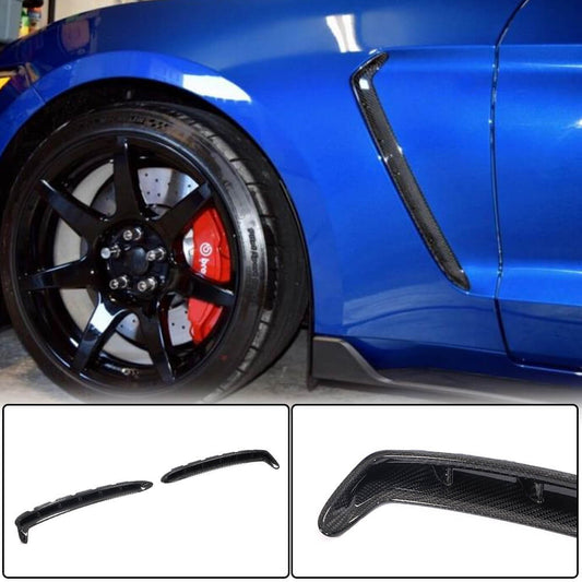 Front fender trims (2018-2023, Carbon) for Ford Mustang 2015-2023 - image 1