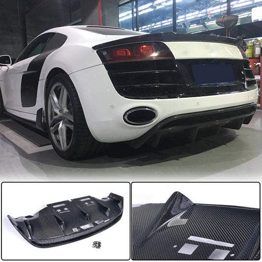 Rear Bumper Diffuser Carbon Fiber for Audi R8 2006-2015 - image 1