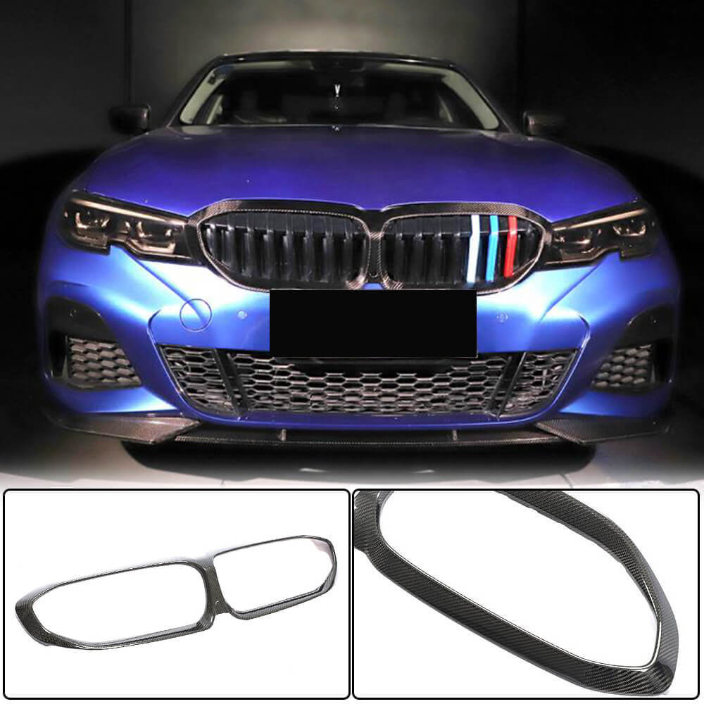 Grille Surround (2018-2022, Carbon) for BMW 3 Series G20/G21 2018- - image 1