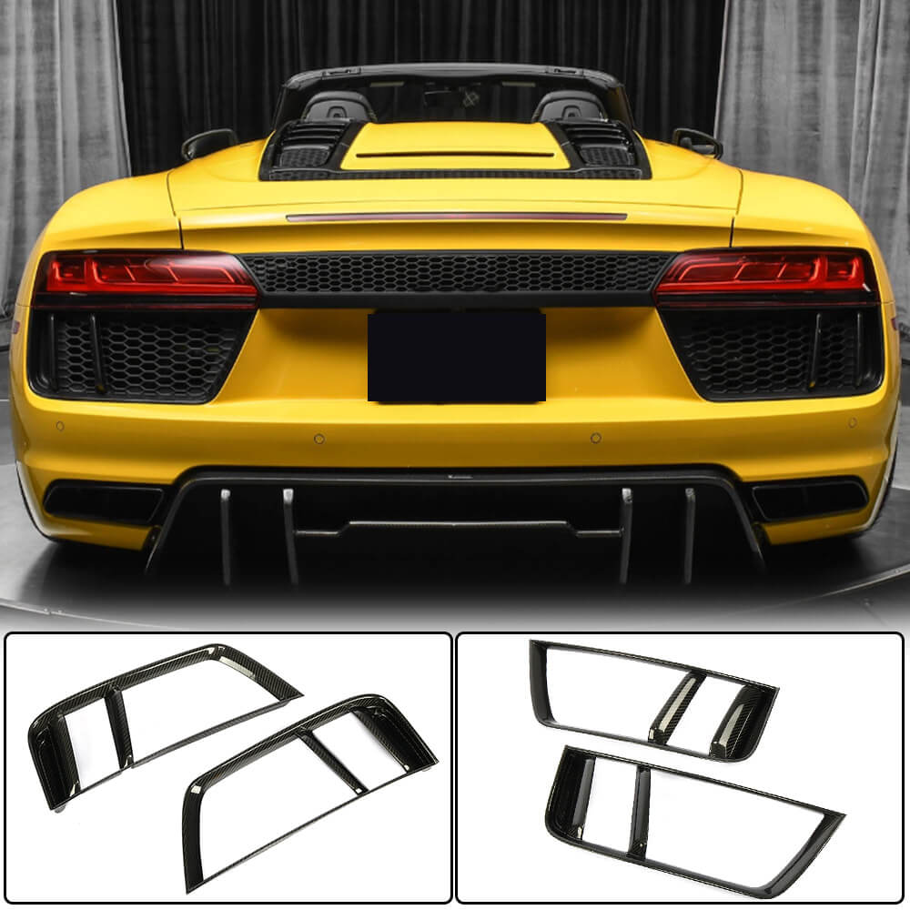 Rear bumper covers (2015-2020, Carbon) for Audi R8 2015- - image 1