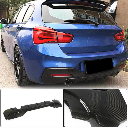 Rear Bumper Diffuser Carbon Fiber (2015-2019, M Sport) for BMW 1 series F20/21 2011-2019 - image 1