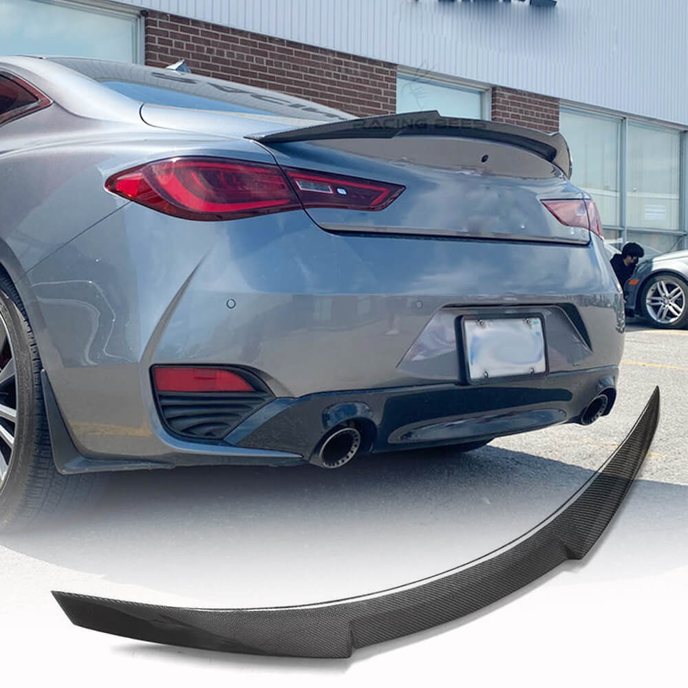 Spoiler V1 (for Q60 2016-2022, Carbon) for Infiniti Q50/Q60 2013-2024 - image 1