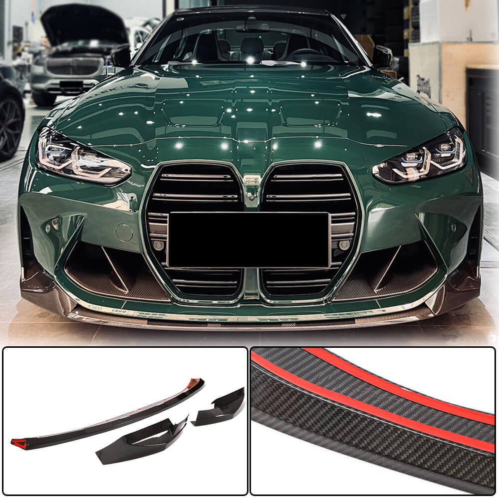 Front Bumper Lip V3 (for G82/G83, Carbon) for BMW 4 Series G22/23/26 2020- - image 1