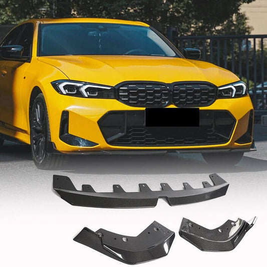 Front Bumper Lip V3 for M-Sport 2022+ Carbon for BMW 3 Series G20/21 2018- - image 1