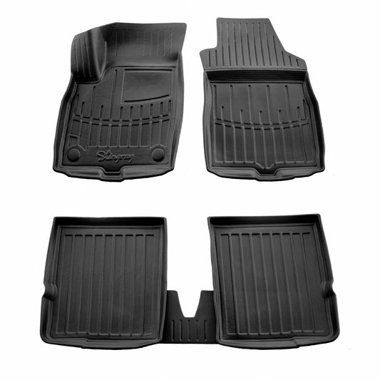 Rubber Floor Mats Stingray 3D (5 pcs) for Fiat Panda 2003-2011 - image 1