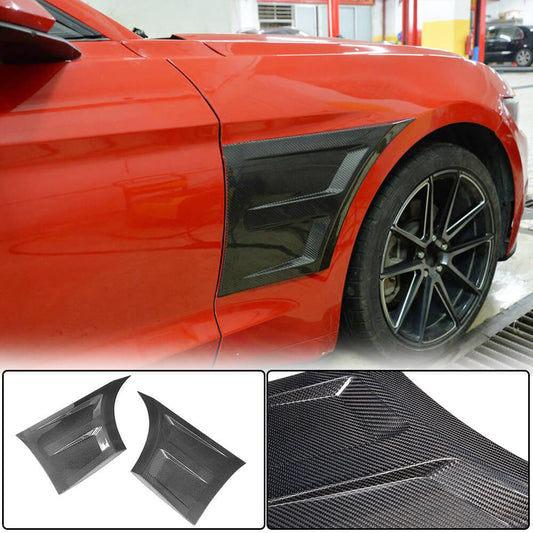 Front fender trims (Carbon) for Ford Mustang 2015-2023 - image 1