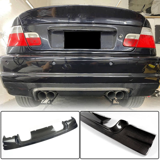 Rear Bumper Diffuser Carbon Fiber V1 (for M3) for BMW 3 series E-46 1998-2006 - image 1