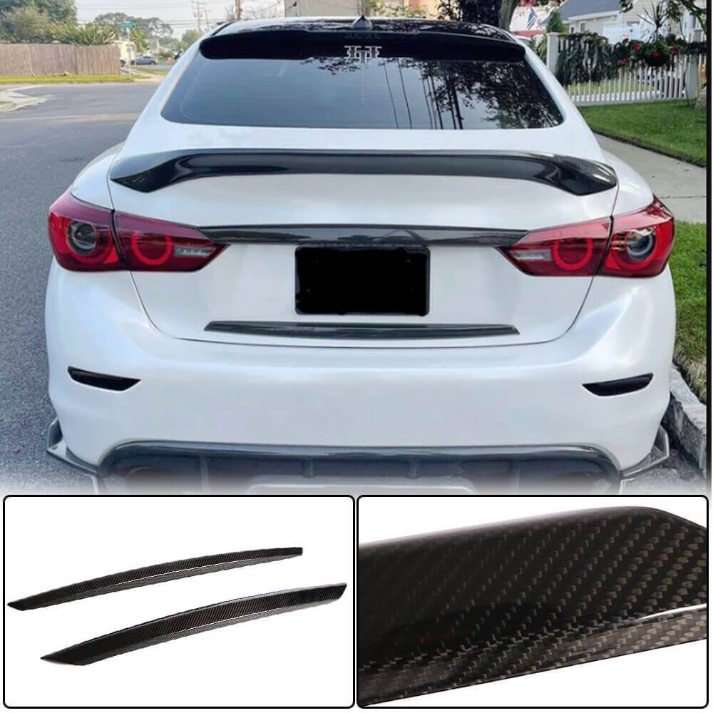 Trunk Lid Cover (for Q50 Base/Sport 2014-2017, Carbon) for Infiniti Q50/Q60 2013-2024 - image 1