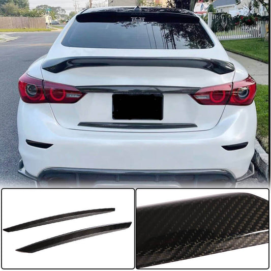 Trunk Lid Cover (for Q50 Base/Sport 2014-2017, Carbon) for Infiniti Q50/Q60 2013-2024 - image 1