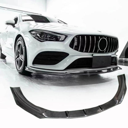 Front Bumper Lip Spoiler (for SD 2019-2022, Carbon) for Mercedes CLA C118 2019- - image 1