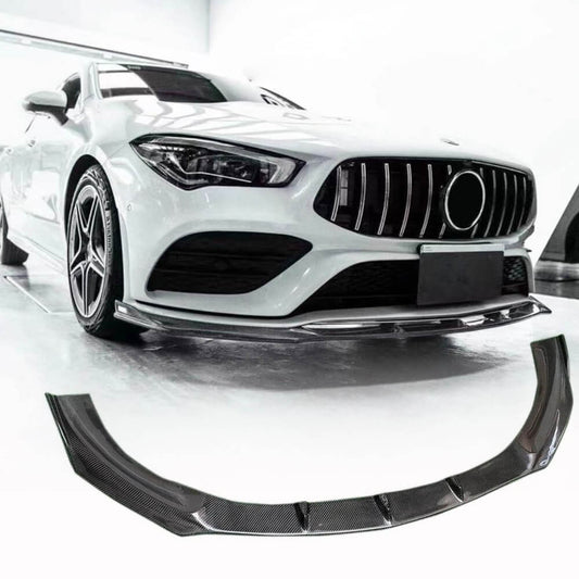 Front Bumper Lip Spoiler (for SD 2019-2022, Carbon) for Mercedes CLA C118 2019- - image 1