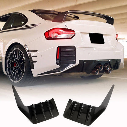 Rear Bumper Splitters Dry Carbon Fiber V5 (for G87) for BMW 2 Series G42 2021- - image 1