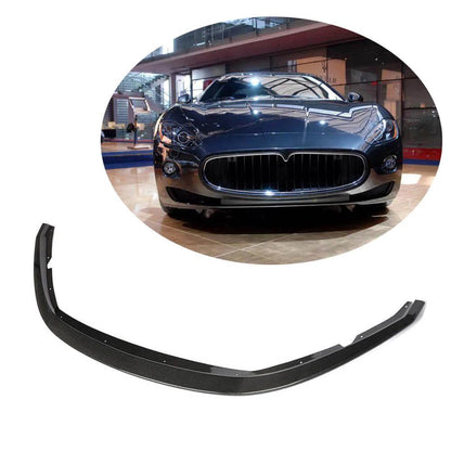 Front Bumper Lip Spoiler (2007-2009, Carbon) for Maserati GranTurismo 2007-2019 - image 1