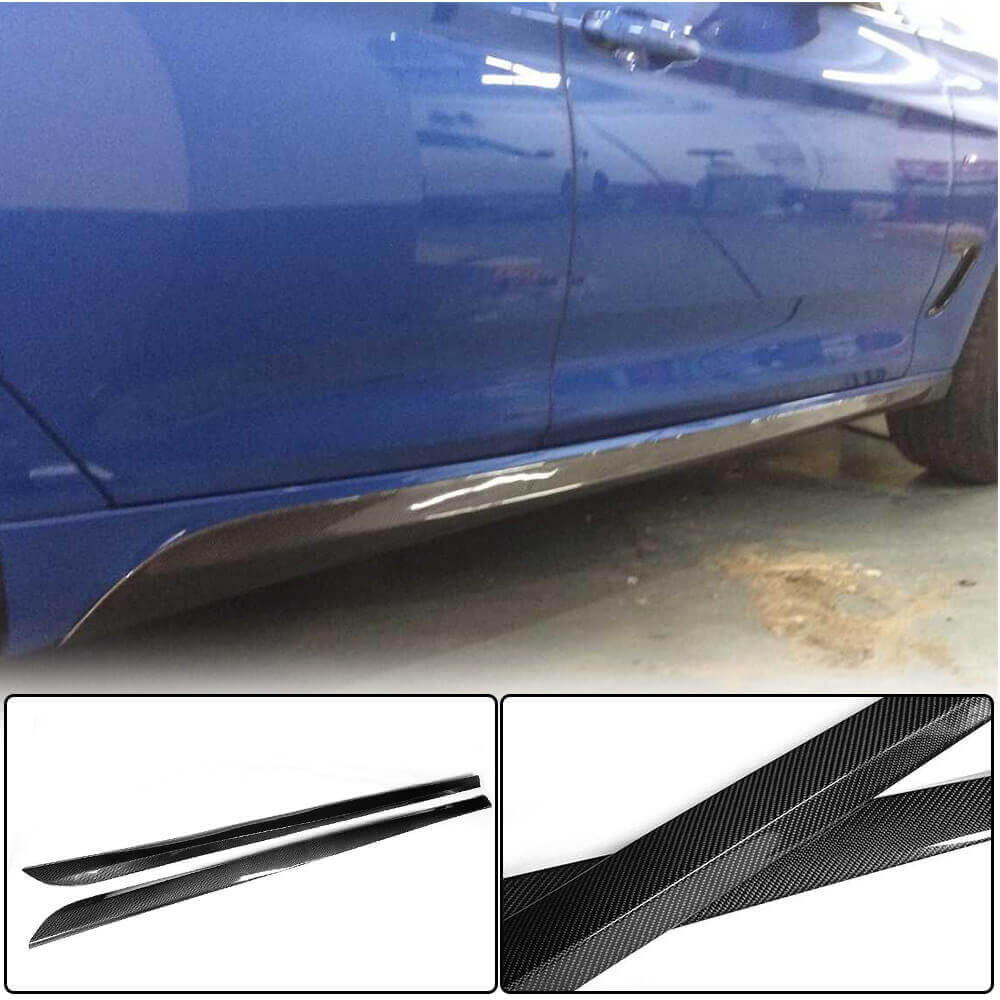 Side Skirt Extensions (for F34 M-Sport, Carbon) for BMW 3 Series F-30/31/34 2012-2019 - image 1