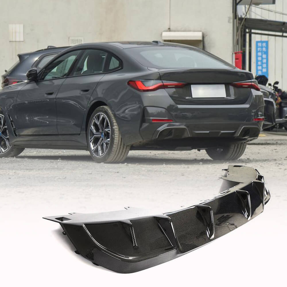 Rear Bumper Diffuser V1 (for i4 G26 M-Sport, Carbon) for BMW 4 Series G22/23/26 2020- - image 1
