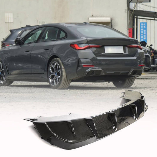 Rear Bumper Diffuser V1 (for i4 G26 M-Sport, Carbon) for BMW 4 Series G22/23/26 2020- - image 1