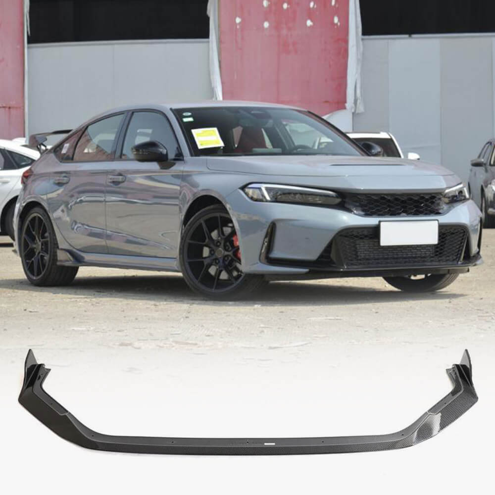 Cover on the front bumper Lip V3 (Carbon) for Honda Civic HB 2021↗ year - image 1