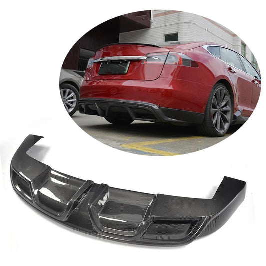 Rear Bumper Diffuser Carbon Fiber (2012-2015) for Tesla Model S - image 1