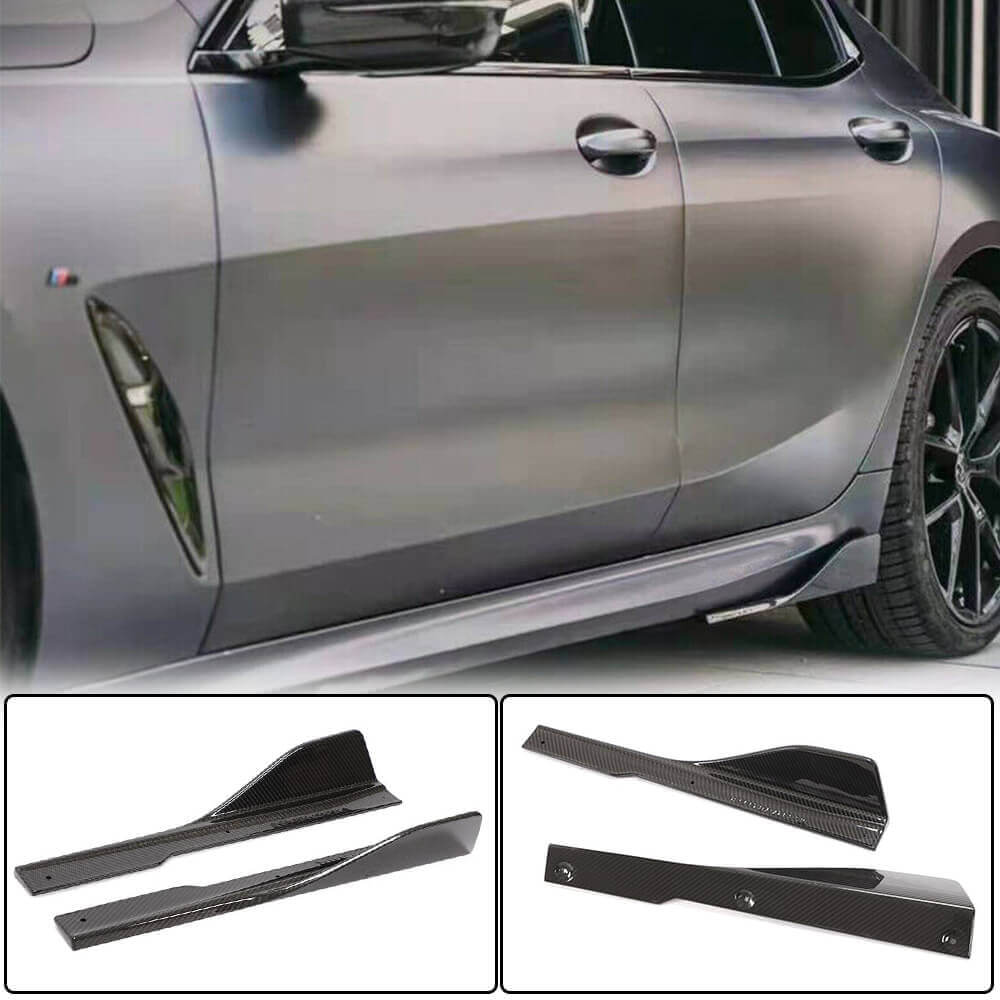 Side Skirt Extensions V2 (for G16 M-Sport/F93 M8, Carbon) for BMW 8 cерія G14/G15/G16 2018- - image 1