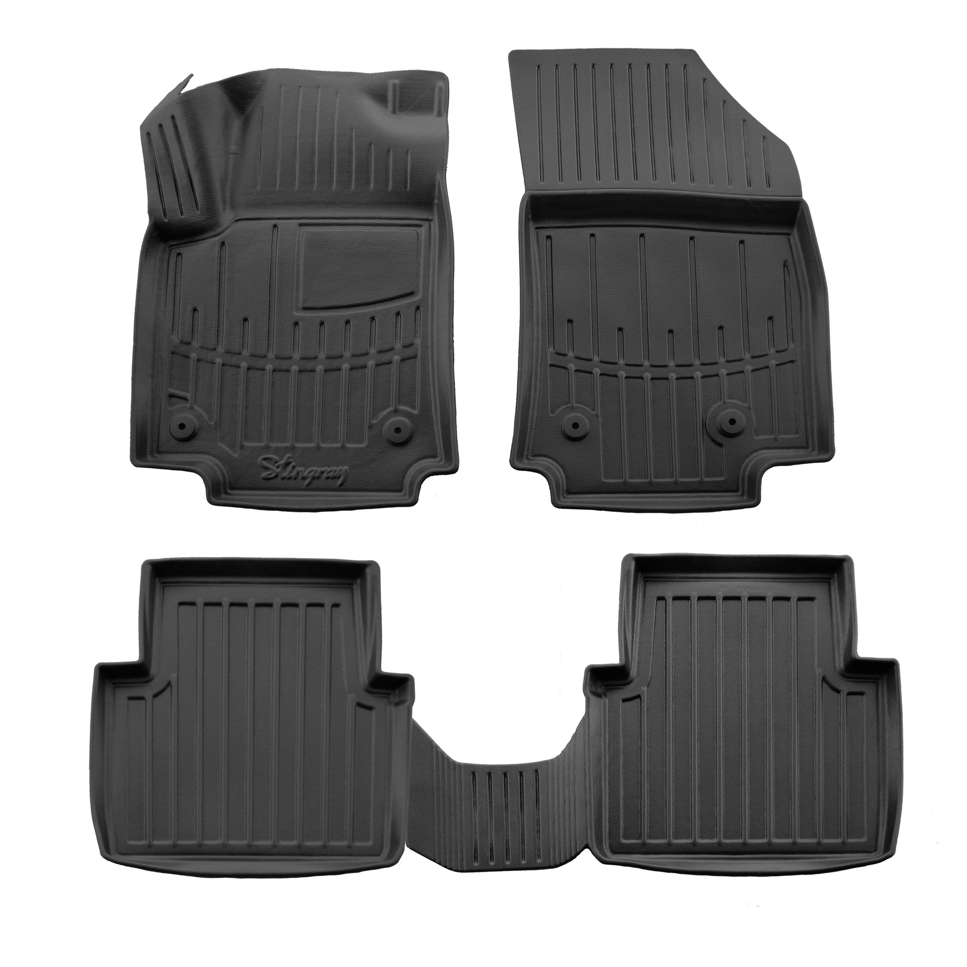 Rubber Floor Mats Stingray 3D (5 pcs) for Citroen C-3 Aircross 2017-2024 - image 1
