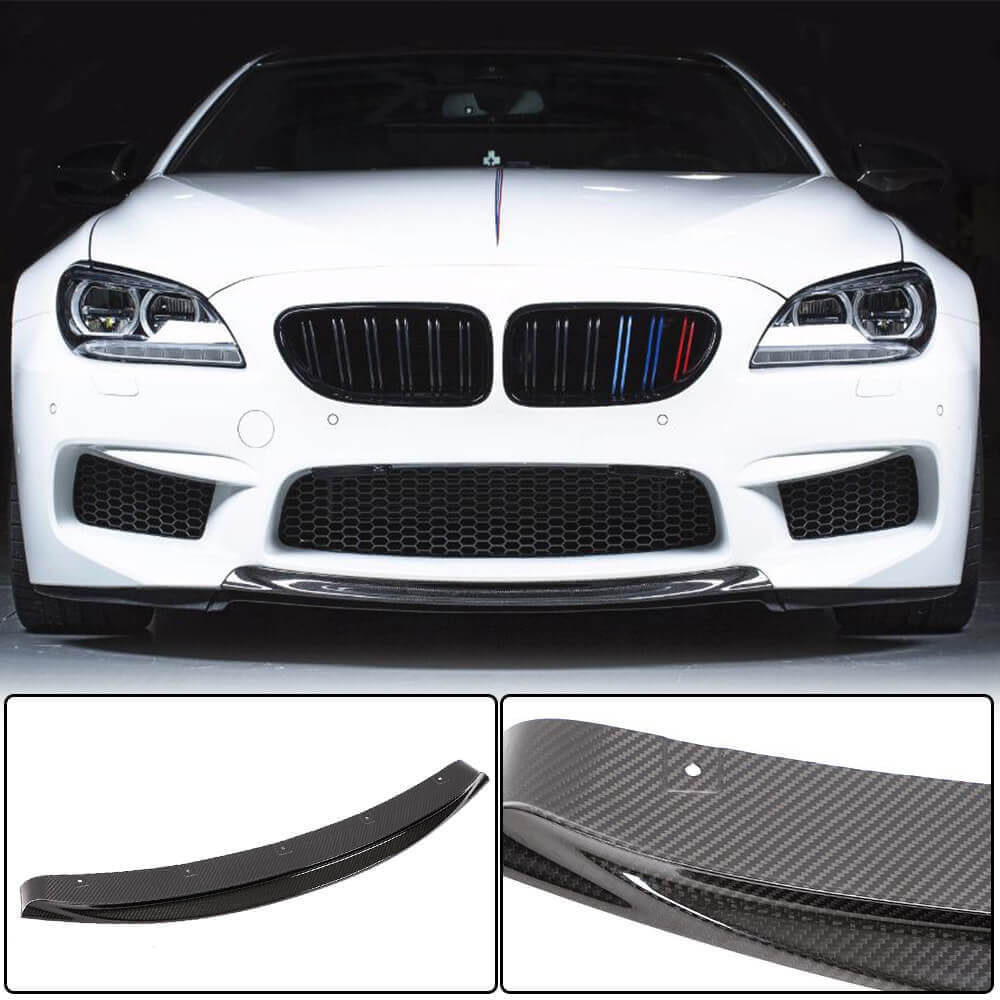 Front Bumper Lip V2 for M6, Carbon for BMW 6 Series F12/F13/F06 2011-2018 - image 1