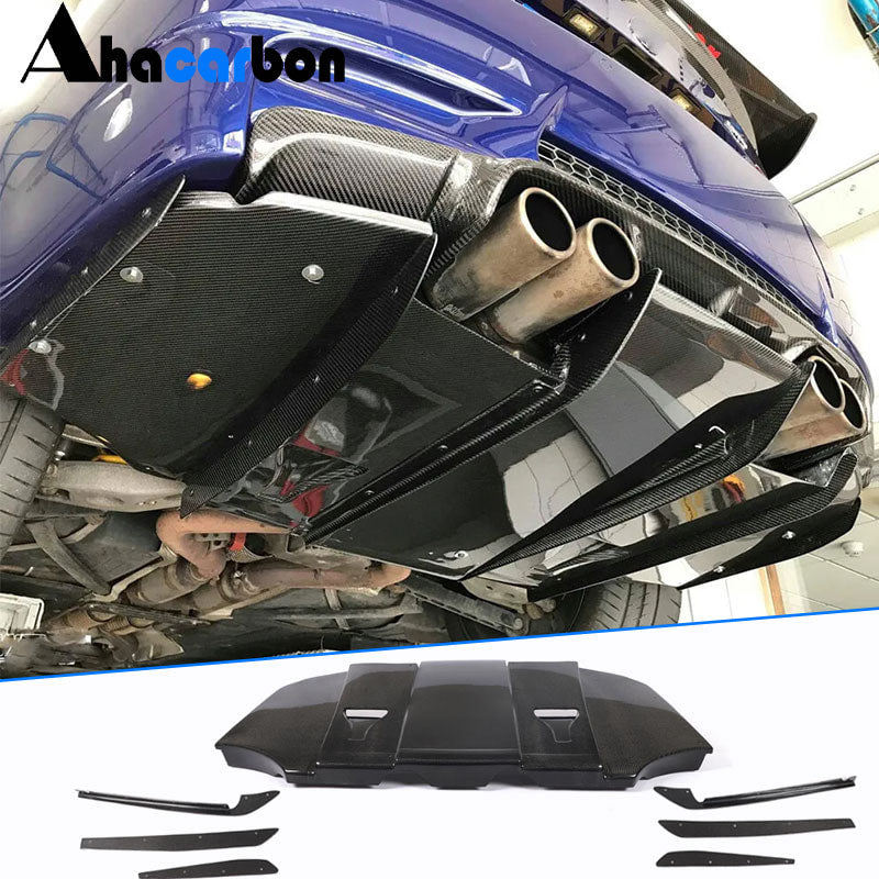 Rear Bumper Diffuser Cover With Vents Carbon Fiber V6 (for E92/E93 M3) for BMW 3 series E-90/91/92/93 2005-2011 - image 1