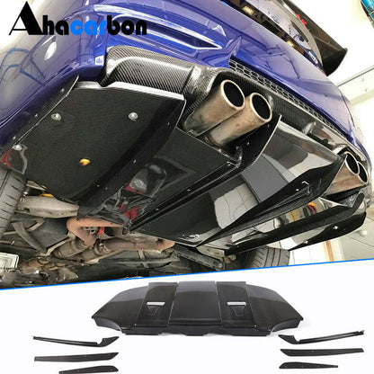 Rear Bumper Diffuser Cover With Vents Carbon Fiber V6 (for E92/E93 M3) for BMW 3 series E-90/91/92/93 2005-2011 - image 1