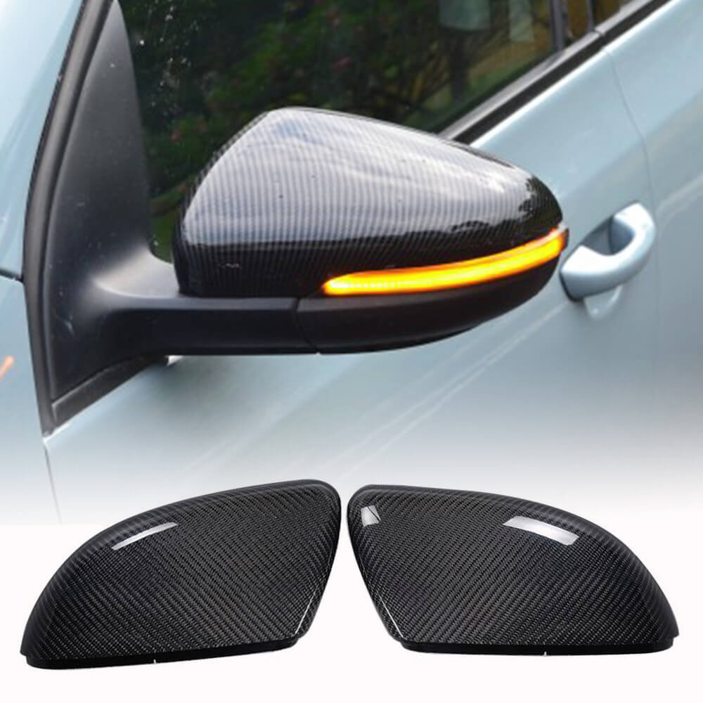Mirror Covers V1 (for HB 2010-2013, Carbon) for Volkswagen Golf 6 2008-2014 - image 1