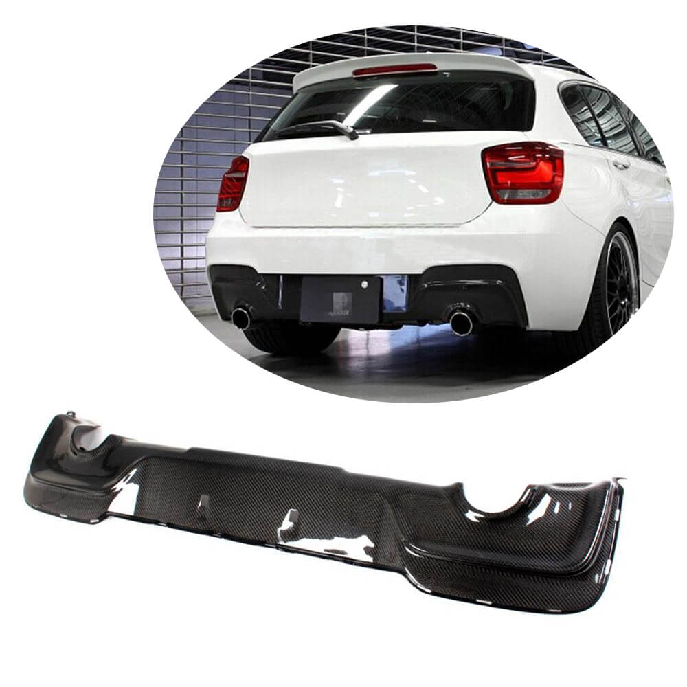 Rear Bumper Diffuser (for M135i 2011-2015, Carbon) for BMW 1 Series F20/F21 2011-2019 - image 1