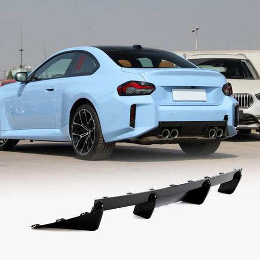 Rear Bumper Diffuser Dry Carbon Fiber V5 (G87) for BMW 2 Series G42 2021- - image 1