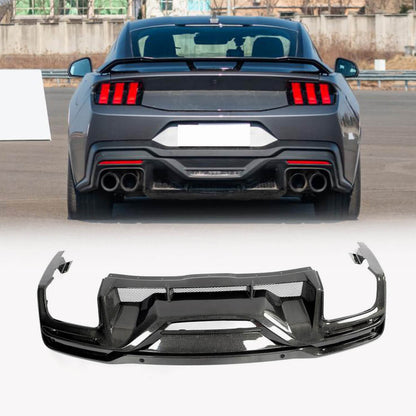Rear Bumper Diffuser (Carbon) for Ford Mustang 2024- - image 1