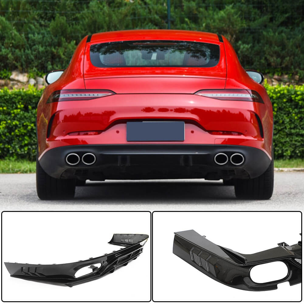 Rear Bumper Diffuser for GT43/GT50/GT53 2018-2022, Carbon for Mercedes AMG GT 4 X290 2018- - image 1
