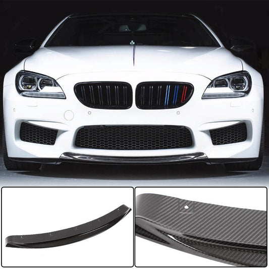 Front Bumper Lip Dry Carbon Fiber V6 for BMW 6 F12/F13/F06 2011-2015 - image 1